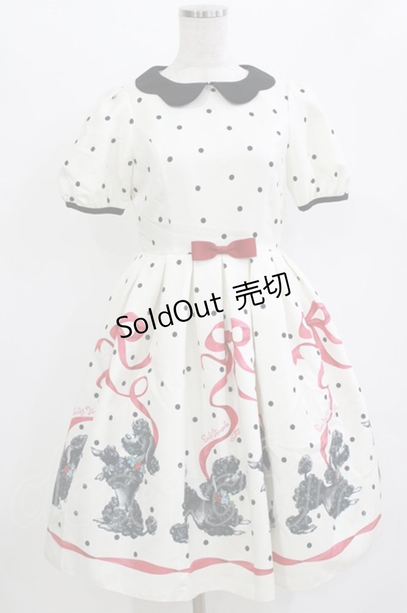 画像1: Emily Temple cute / Poodle Ribbonワンピース  アイボリー H-26-06-22-041-ET-OP-AK-ZH (1)