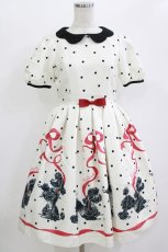 画像1: Emily Temple cute / Poodle Ribbonワンピース  アイボリー H-26-06-22-041-ET-OP-AK-ZH (1)