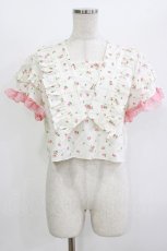 画像1: MILK / フリルfizzブラウス  オフ×フラワープリント H-26-06-22-056-ML-BL-AK-ZH (1)
