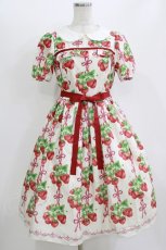 画像1: Emily Temple cute / Strawberry Ribbon treeワンピース S アイボリー H-26-06-22-016-ET-OP-AK-ZH (1)