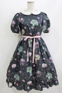 Emily Temple cute / FlowerBouquetワンピース S グレー H-26-06-22