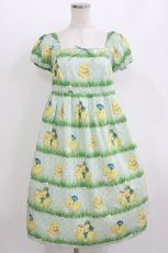 画像1: Emily Temple cute / Baby Chickハイウエストワンピース M グリーン H-26-06-22-018-ET-OP-AK-ZH (1)