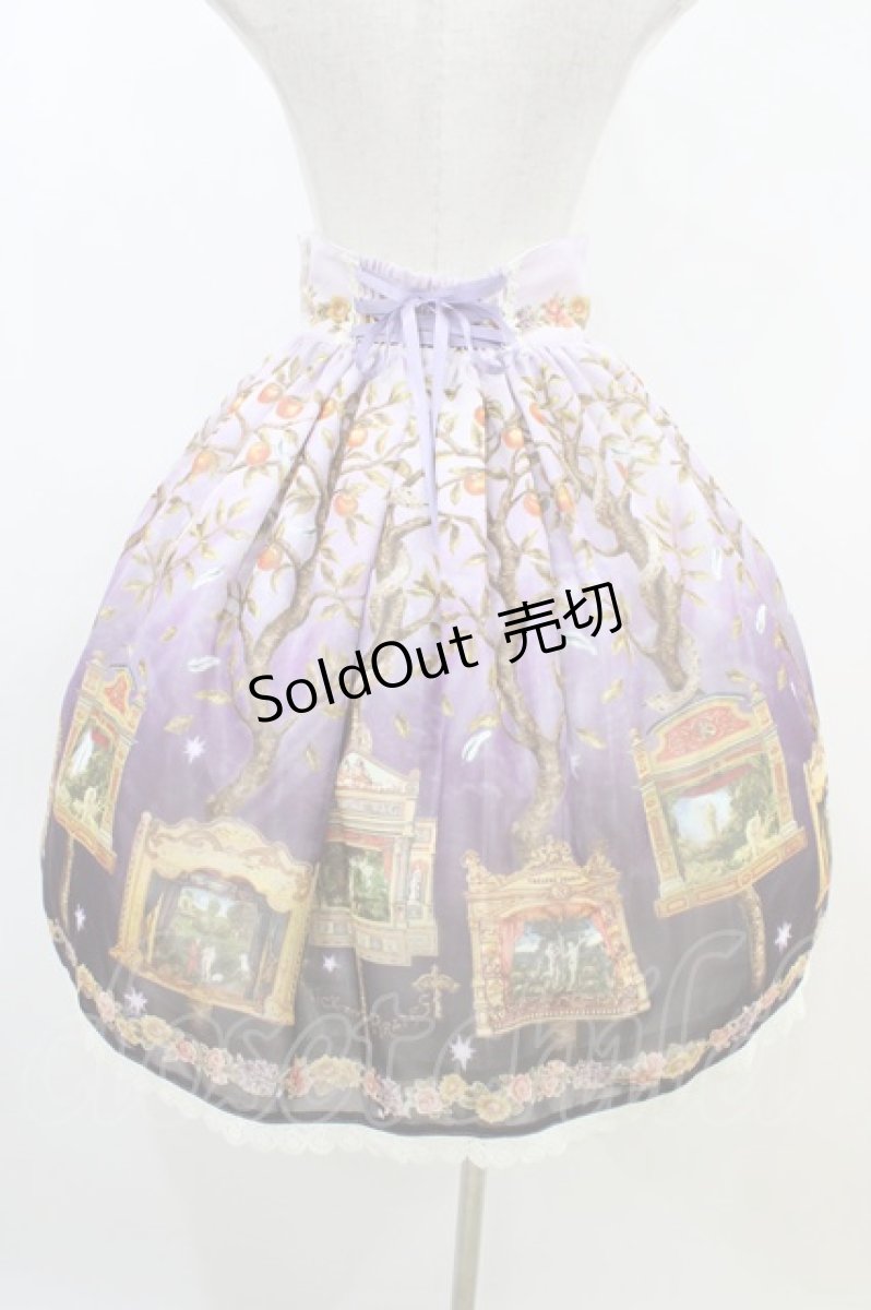画像2: ALICE and the PIRATES / Theatre de l' erreur〜失われた楽園〜柄スカート Free Soir（ラベンダー×生成りレース） H-26-06-23-1040-PA-SK-NS-ZH (2)