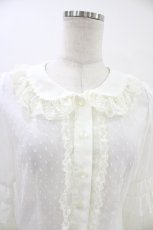 画像3: BABY,THE STARS SHINE BRIGHT / ドットシフォン半袖ブラウス Free 白 H-26-06-23-1055-BA-BL-NS-ZH (3)