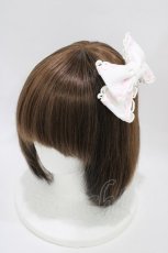 画像1: Angelic Pretty / アラカルトグログランリボンバレッタ  オフ/ピンク H-26-06-23-1009-AP-AC-NS-ZH (1)