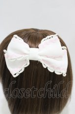 画像2: Angelic Pretty / アラカルトグログランリボンバレッタ  オフ/ピンク H-26-06-23-1009-AP-AC-NS-ZH (2)