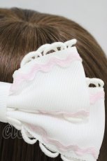 画像3: Angelic Pretty / アラカルトグログランリボンバレッタ  オフ/ピンク H-26-06-23-1009-AP-AC-NS-ZH (3)