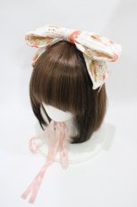 画像1: metamorphose / sweets collectionリボンヘッドドレス  オフ H-26-06-23-1002-ME-AC-NS-ZH (1)