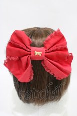 画像2: Angelic Pretty / ロゴリボンチャームリボンバレッタ  レッド H-26-06-23-1013-AP-AC-NS-ZH (2)