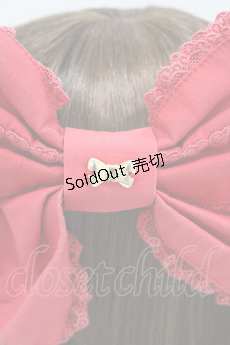 画像3: Angelic Pretty / ロゴリボンチャームリボンバレッタ  レッド H-26-06-23-1013-AP-AC-NS-ZH (3)