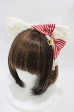 画像1: BABY,THE STARS SHINE BRIGHT / Le petit chat blancセットのカチューシャ  オフ/レッド H-26-06-23-1015-BA-AC-NS-ZH (1)