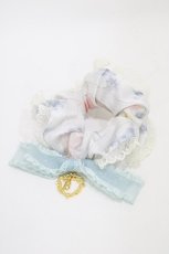 画像1: BABY,THE STARS SHINE BRIGHT / Salon de the Minette柄 シュシュ  サックス H-26-06-23-1021-BA-ZA-NS-ZH (1)