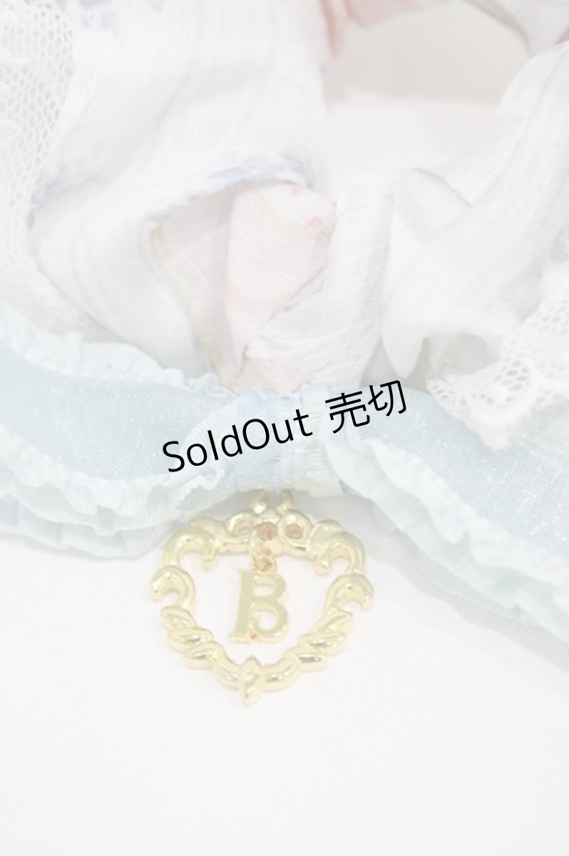 画像2: BABY,THE STARS SHINE BRIGHT / Salon de the Minette柄 シュシュ  サックス H-26-06-23-1021-BA-ZA-NS-ZH (2)