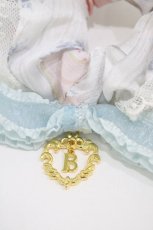 画像2: BABY,THE STARS SHINE BRIGHT / Salon de the Minette柄 シュシュ  サックス H-26-06-23-1021-BA-ZA-NS-ZH (2)