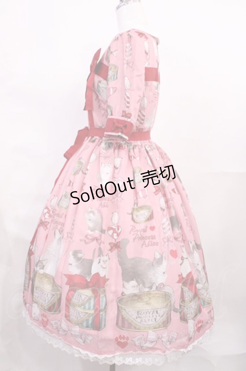 画像2: Royal Princess Alice / ねこ助コラボ/Wrapping Ribbon Catワンピース Free ピンク H-26-06-24-003-LO-OP-NS-ZH (2)