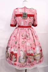 画像3: Royal Princess Alice / ねこ助コラボ/Wrapping Ribbon Catワンピース Free ピンク H-26-06-24-003-LO-OP-NS-ZH (3)
