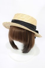 画像1: Katie / PANCAKE hat  ブラック H-26-06-24-1001-LO-AC-AK-ZH (1)