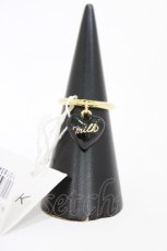 画像1: MILK / ハートチャームリング 13号 ブラック H-26-06-24-1005-ML-AC-AK-ZH (1)