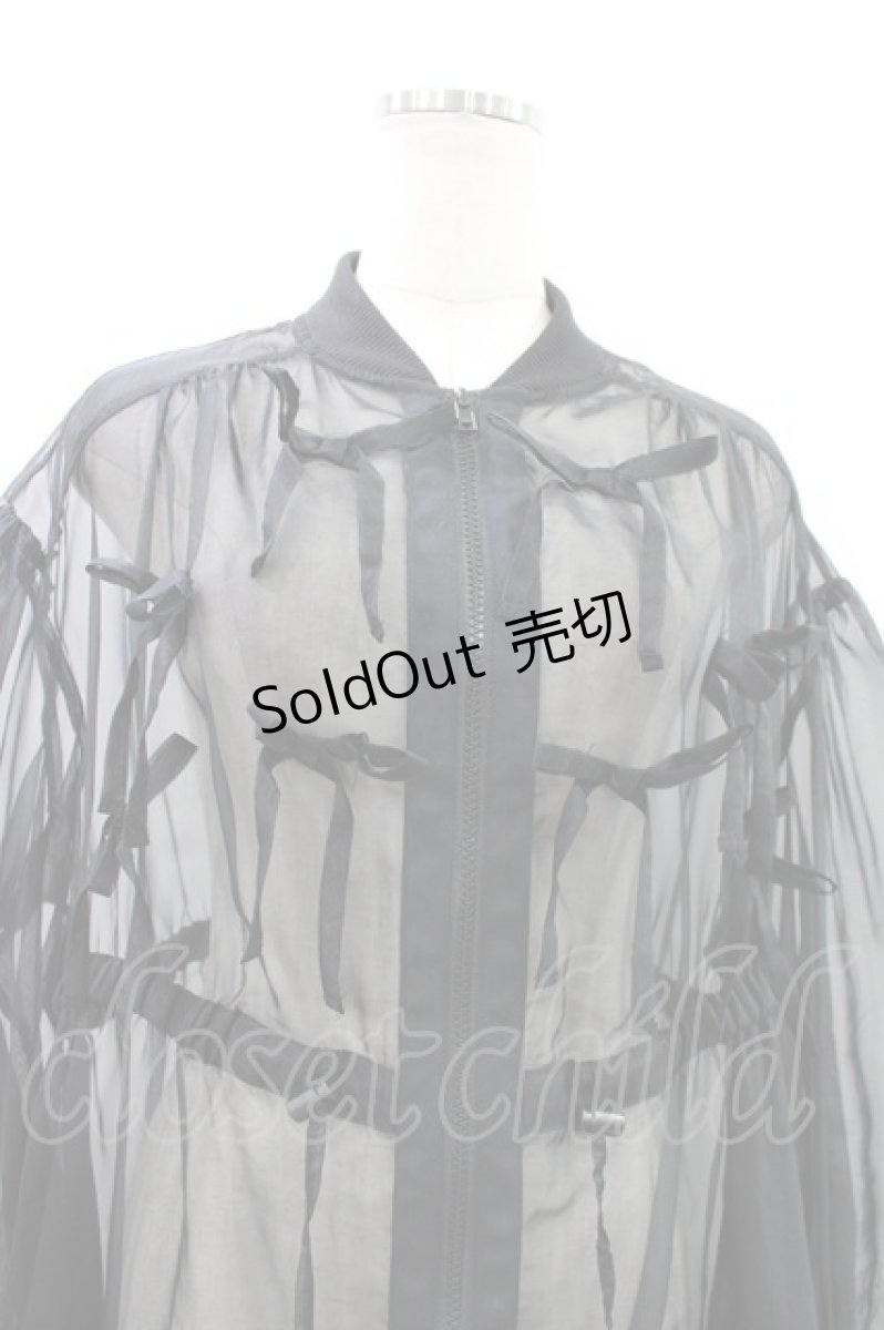画像3: Candy Stripper / RIBBON SHEER DRESS 2 BLACK H-26-06-24-1028-PU-OP-AK-ZH (3)
