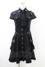 画像1: KILL STAR / ベルト付きシャツワンピース S 黒 H-26-06-24-1029-SL-OP-AK-ZH (1)