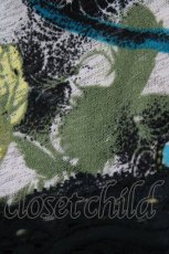 画像4: Ozz oneste / 総柄プリントチュニック  生成り×緑 H-26-06-24-1035-OO-OP-AK-ZH (4)