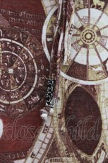 画像6: OZZ ANGELO / 総柄プリントノースリーブワンピース  茶 H-26-06-24-1037-OO-OP-AK-ZH (6)