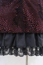 画像3: MIHO MATSUDA / フロッキードットジャンパースカート  ボルドー×黒 H-26-06-24-1040-GO-OP-AK-ZH (3)
