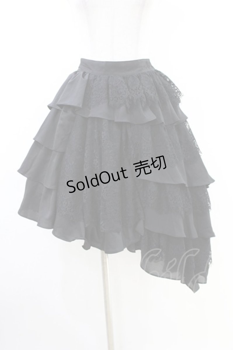 画像1: ghost chest / アシメティアードスカート  黒 H-26-06-24-1044-GO-SK-AK-ZH (1)