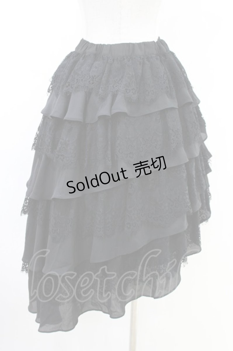 画像2: ghost chest / アシメティアードスカート  黒 H-26-06-24-1044-GO-SK-AK-ZH (2)