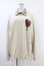 画像1: MILKBOY / MELTハートスウェット  ベージュ H-26-06-24-1055-MB-TO-AK-ZH (1)