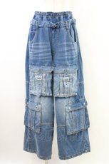 画像1: Candy Stripper / 9 POCKETS LAYERED DENIM PANTS F ブルー H-26-06-24-1018-PU-PA-AK-ZH (1)
