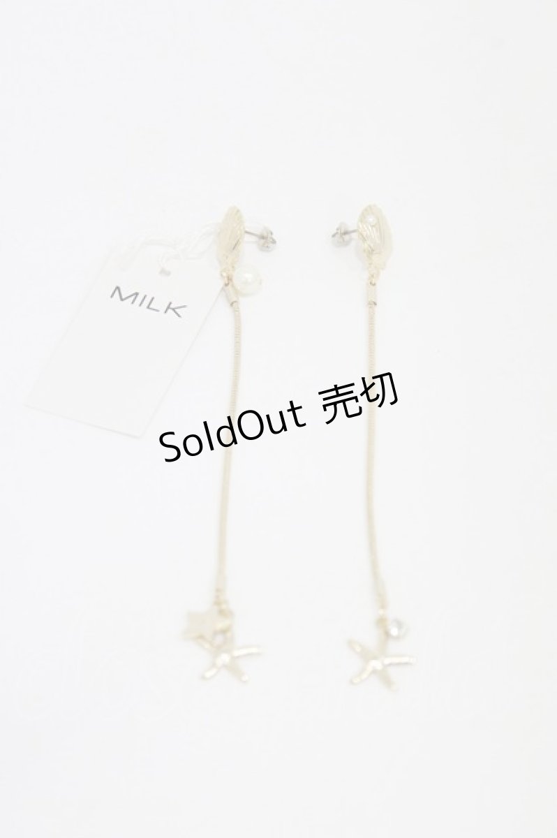 画像1: MILK / sea creaturesピアス  ゴールド H-26-06-24-1004-ML-AC-AK-ZH (1)
