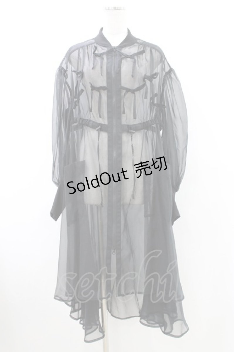 画像1: Candy Stripper / RIBBON SHEER DRESS 2 BLACK H-26-06-24-1028-PU-OP-AK-ZH (1)
