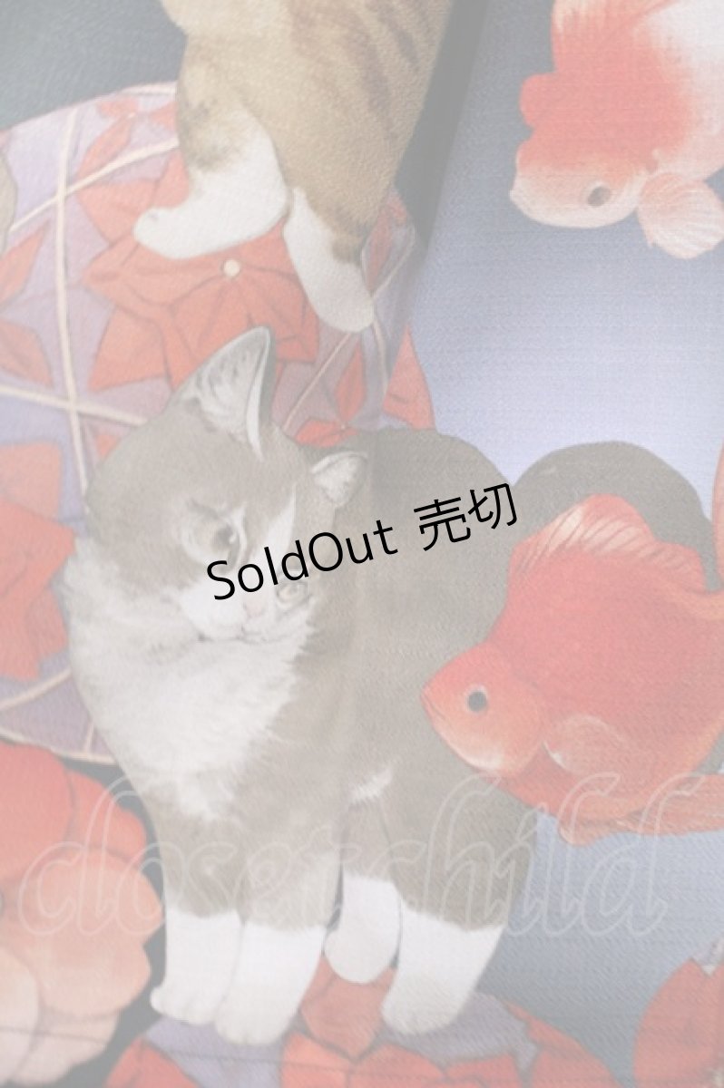 画像4: Royal Princess Alice / ねこ助コラボ/涼風金魚猫ドレス+振袖 Free ブラック H-26-06-24-001-LO-OP-NS-ZH (4)
