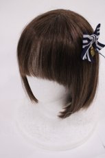 画像1: Innocent World / ストライプリボンクラウンコーム  ネイビー H-26-06-24-029-IW-AC-NS-ZH (1)