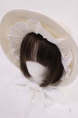 画像1: BABY,THE STARS SHINE BRIGHT / アミィ・ミエルボンネットハット  オフ H-26-06-24-037-BA-AC-NS-ZH (1)