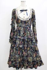 画像1: Innocent World / ローズゴブランワンピース M ネイビー H-26-06-25-027-IW-OP-NS-ZH (1)