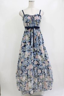 LIZLISA シフォンワンピース LIZ LISA / 花柄シフォンワンピース 0 ネイビー H-26-06-25-032-LO-OP