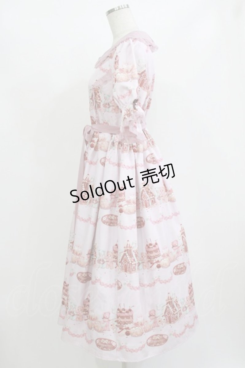 画像2: axes femme kawaii / お菓子の家柄ワンピース M ピンク H-26-06-25-033-AX-BL-NS-ZH (2)