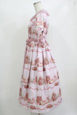 画像2: axes femme kawaii / お菓子の家柄ワンピース M ピンク H-26-06-25-033-AX-BL-NS-ZH (2)