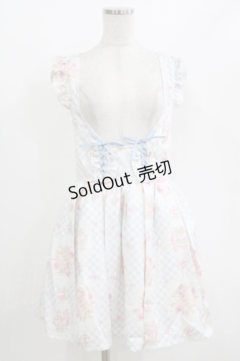 画像1: LIZ LISA / My Melody/ギンガム花柄ジャンスカ 0 サックス H-26-06-25-036-LO-OP-NS-ZH (1)