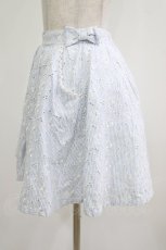 画像2: LIZ LISA / お花刺繍ストライプスカート 0 サックス H-26-06-25-040-LO-SK-NS-ZH (2)