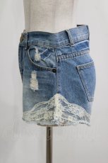 画像2: LIZ LISA / ロゴ刺繍デニムショートパンツ M ブル‐ H-26-06-25-046-LO-PA-NS-ZH (2)