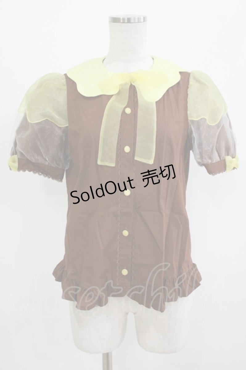 画像1: Angelic Pretty / Honey Bear's Cafeブラウス Free ブラウン H-26-06-25-050-AP-BL-NS-ZH (1)