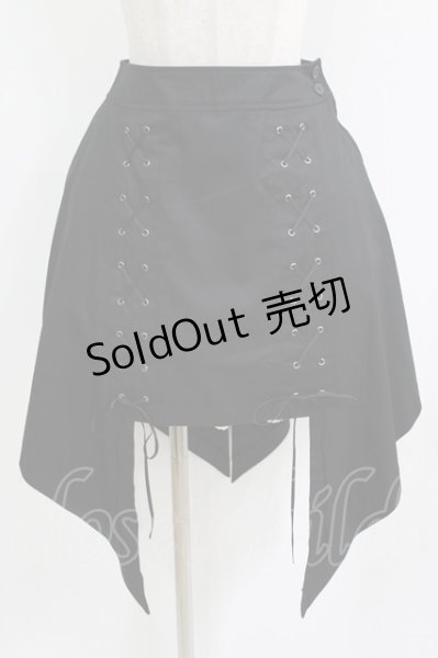 BPN / 編み上げスカート M 黒 H-26-06-25-1004-GO-SK-AK-ZH - closet