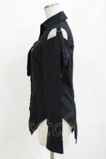画像2: PEACE NOW / ベルト付きシャツ M 黒 H-26-06-25-1041-PU-BL-AK-ZH (2)