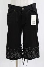 画像1: PEACE NOW / レースアップパンツ M 黒 H-26-06-25-1008-PU-PA-AK-ZH (1)
