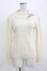 画像1: axes femme / レースアップハイネックニット M アイボリー H-26-06-25-054-AX-TO-NS-ZH (1)