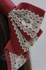 画像2: Innocent World / トーションレースタックカチューシャ  Rose pink x ivory lace H-26-06-25-073-IW-AC-NS-ZH (2)
