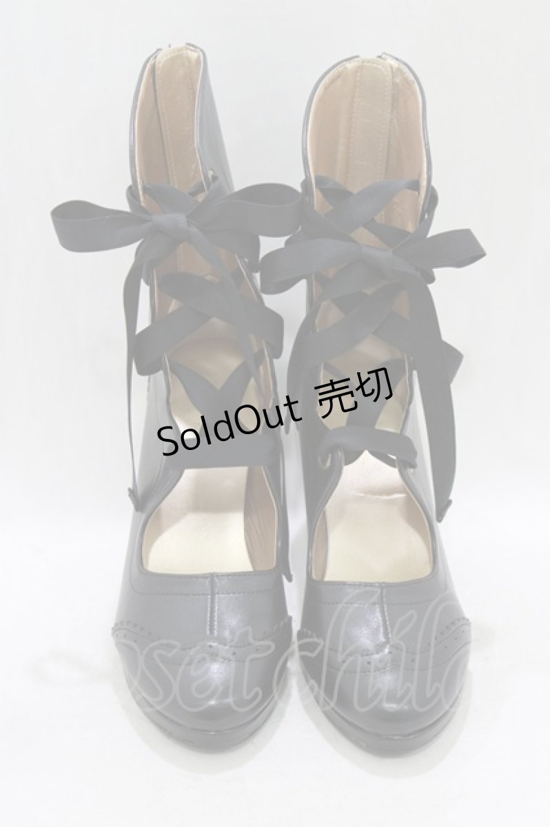 画像1: Victorian maiden / Victorianショートブーツ 25cm ブラック H-26-06-25-076-CL-SH-NS-ZH (1)